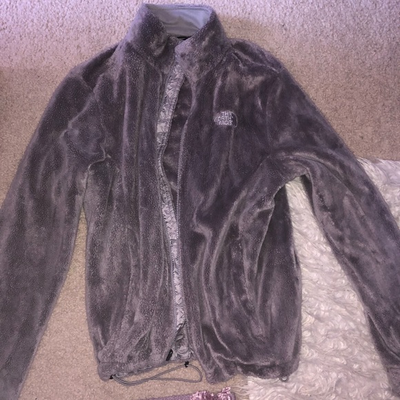 Jackets & Blazers - Silver fuzzy north face